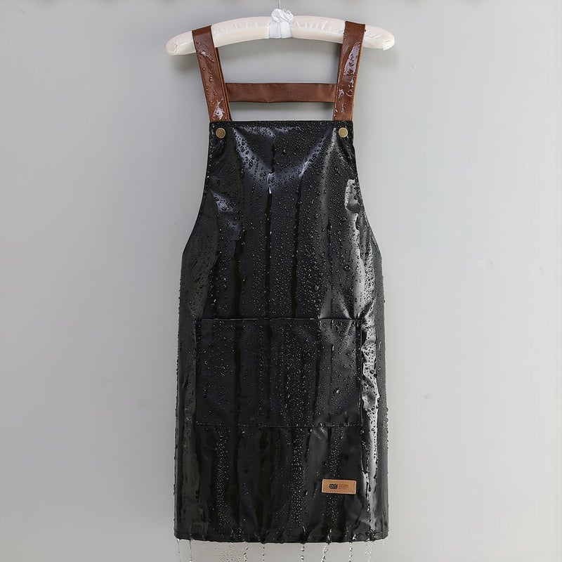مئزر مطور بجيوب مزدوجة مقاوم للماء والزيت بالكامل وقابل للغسل - Image 5