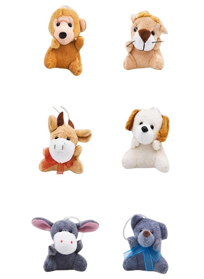Buildcon 6 PCS Plush Keychain, Small Stuffed Animals, Mini Animals, Cute Keychain, Stuffed Animal Keychain, Plushies, Plush Keychains Carry With You - Image 1