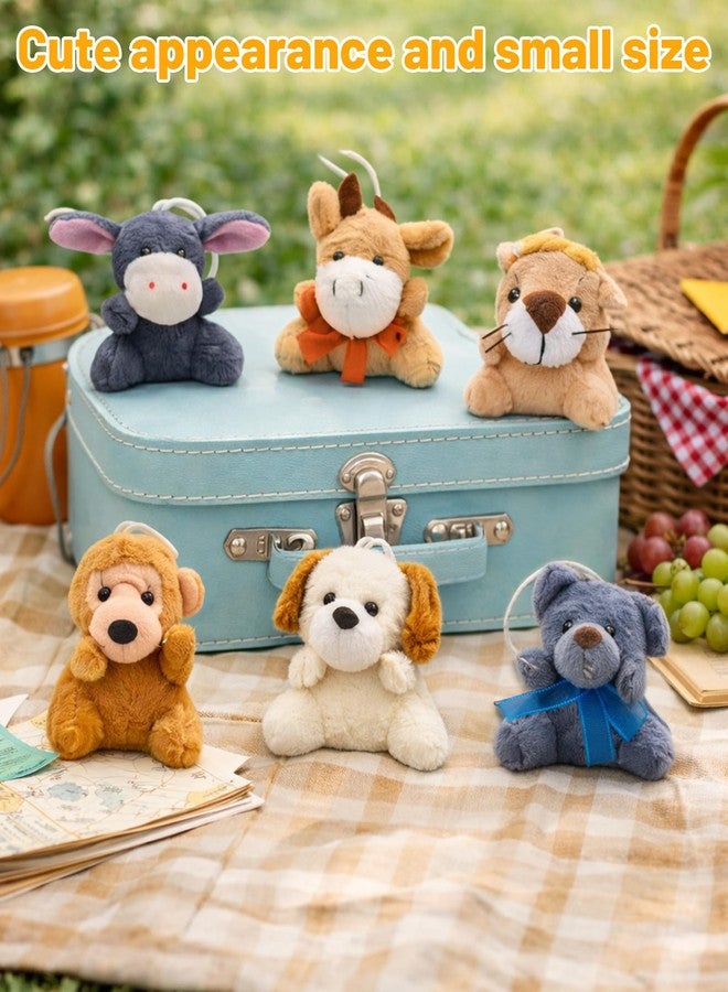 Buildcon 6 PCS Plush Keychain, Small Stuffed Animals, Mini Animals, Cute Keychain, Stuffed Animal Keychain, Plushies, Plush Keychains Carry With You - Image 4