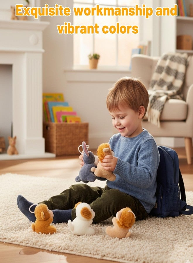 Buildcon 6 PCS Plush Keychain, Small Stuffed Animals, Mini Animals, Cute Keychain, Stuffed Animal Keychain, Plushies, Plush Keychains Carry With You - Image 5