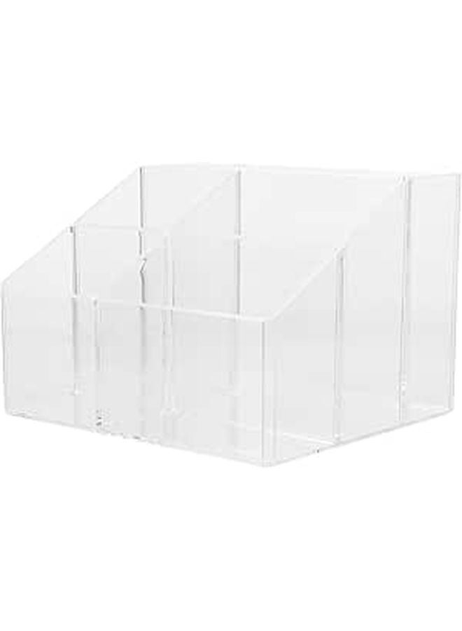 5 Compartment Tea Bag Organizer Box Countertop Storage Rack For Kitchen Office - Image 1
