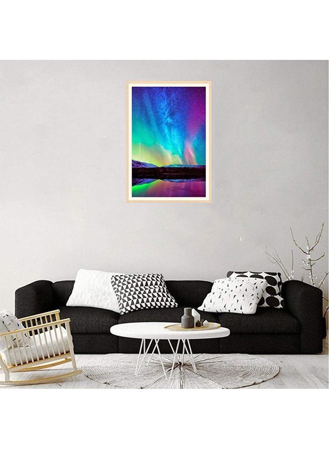 5D DIY Diamond Painting Aurora Borealis Winter Full Drill by Number Kits, Scenery Craft Decor Paint with Diamonds Embroidery Set DIY Craft Arts Decorations 12 x 16 Inch - Image 5