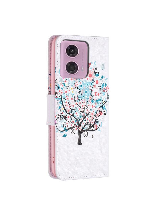 S-TOP Case For Motorola Moto G24 / E14 / G04 Colored Drawing Pattern Leather Phone Case - Image 3