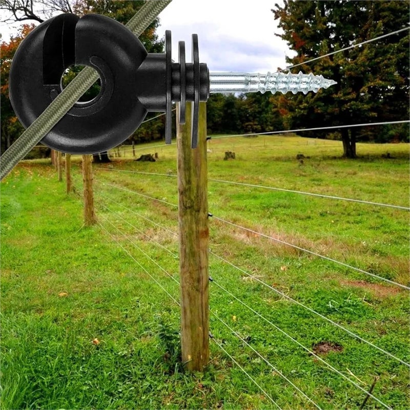 Electric Fence Insulators Self Tapping Wood Post 50PCS For Garden Farm Animal Agriculture - Image 5