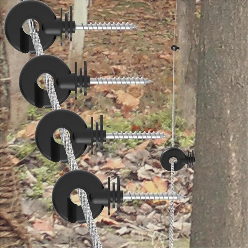Electric Fence Insulators Self Tapping Wood Post 50PCS For Garden Farm Animal Agriculture - Image 4