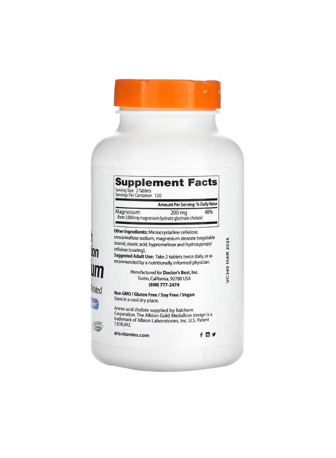 دكتورز بست High Absorption Magnesium 100 mg 240 Tablets - Image 2