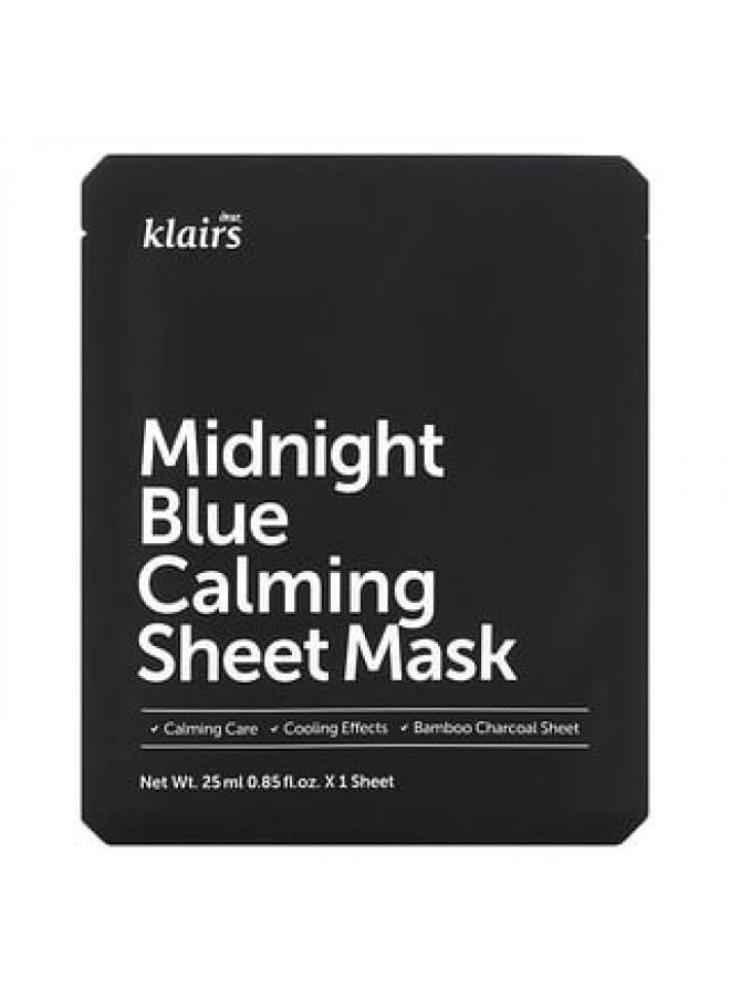 DEAR - Dear Klairs Midnight Blue Calming Beauty Sheet Mask 1 Sheet 0.85 fl oz (25 ml) - Image 1