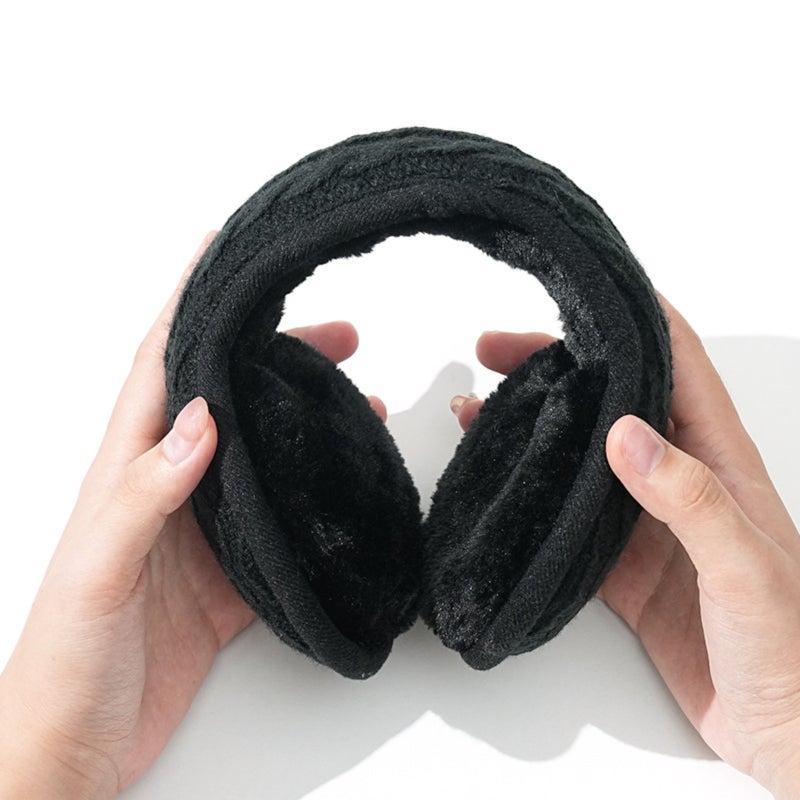 Autumn and winter knitted warm earmuffs, plush earmuffs for men and women, frost-proof and cold-proof rear-wear folding earmuffs - Image 5