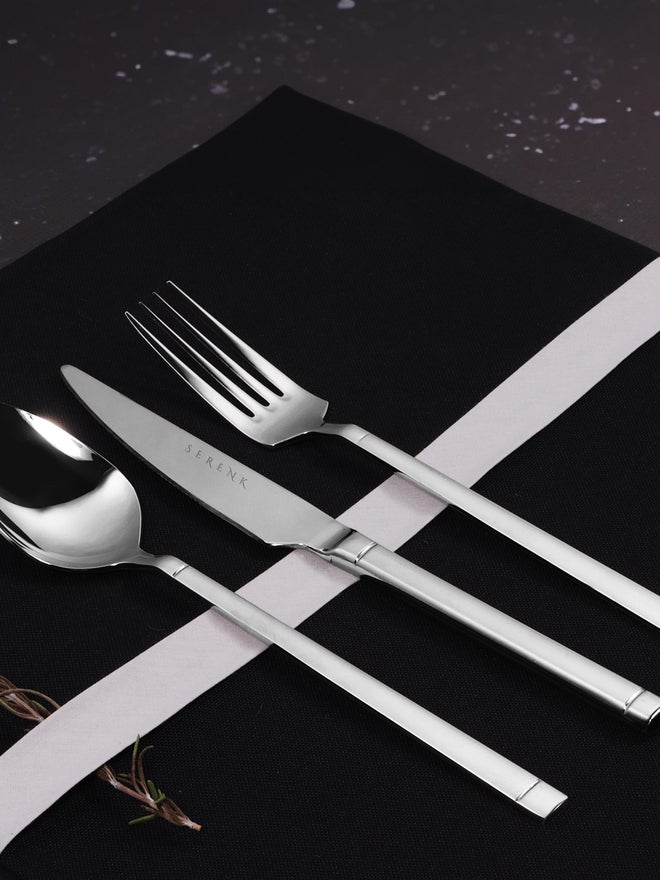 Serenk Barcelona 18-Piece 18/10 Stainless Steel Cutlery Set - Image 1
