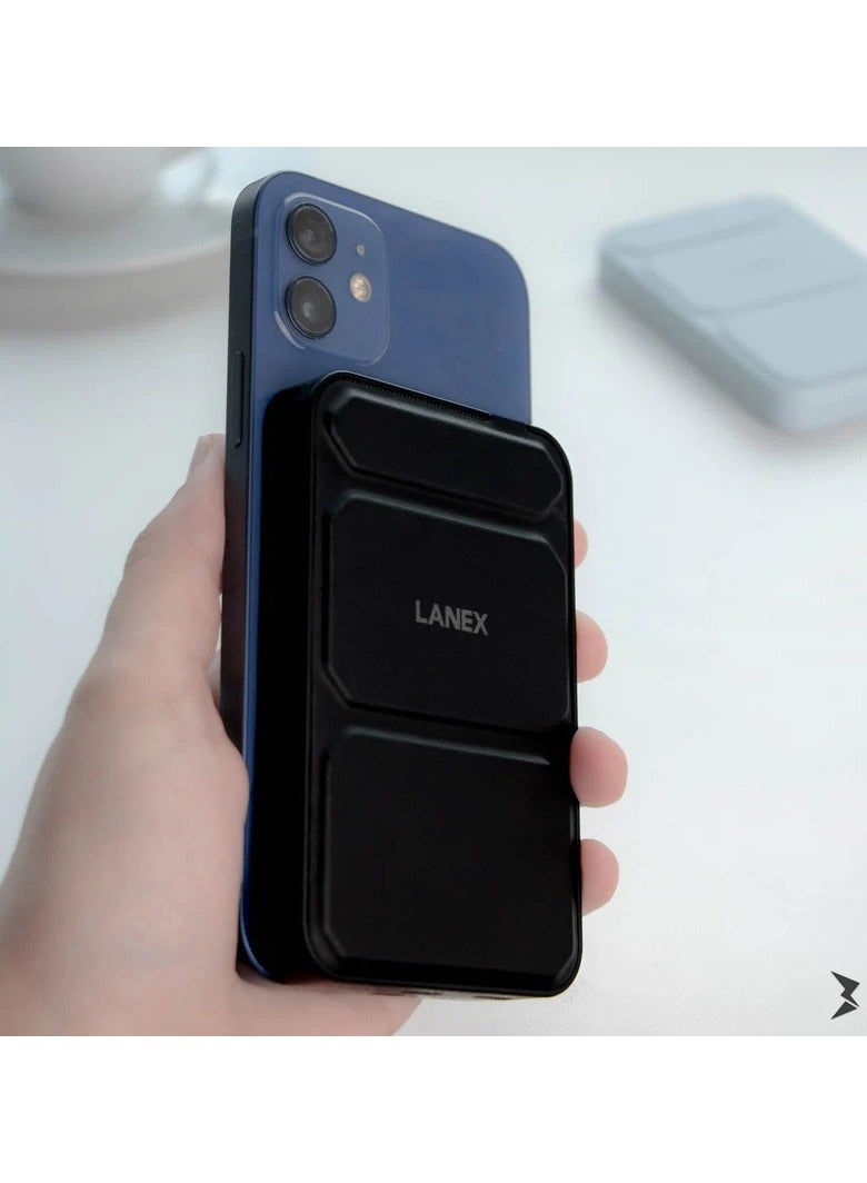 لانيكس بنك طاقة لاسلكي مغناطيسي 3 في 1 من Lanex بسعة 10000 مللي أمبير/ساعة LP27 - Image 3