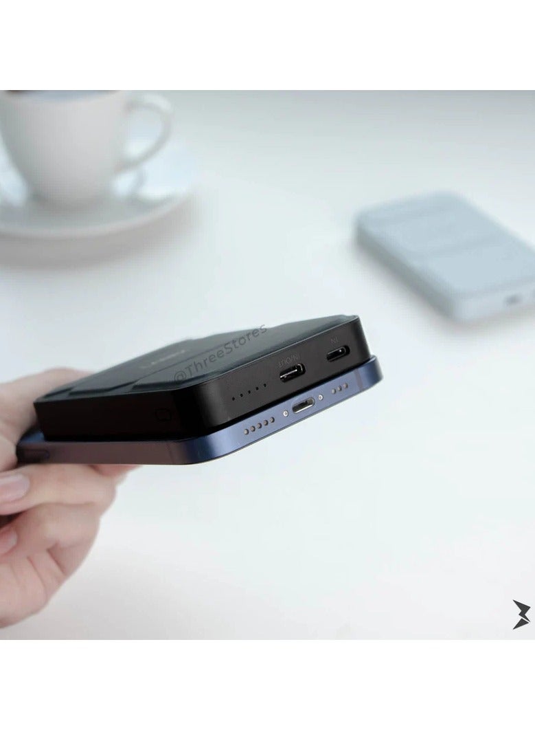 لانيكس بنك طاقة لاسلكي مغناطيسي 3 في 1 من Lanex بسعة 10000 مللي أمبير/ساعة LP27 - Image 2