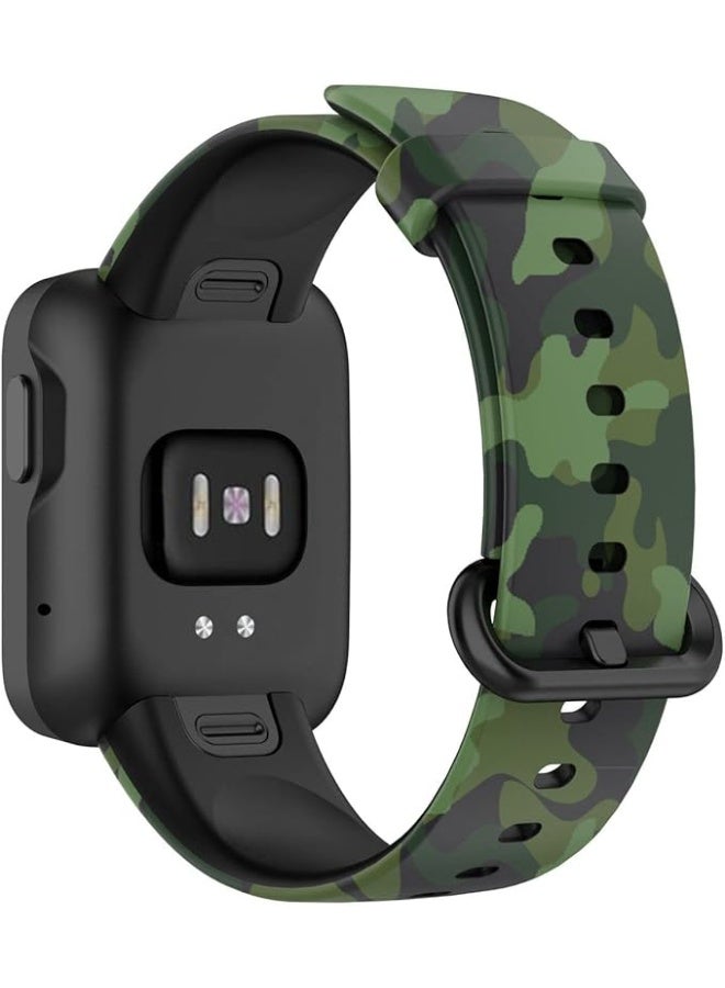 Silicone Printed Strap Band For Xiaomi Mi Watch Lite (Army Green), Unisex... - Image 2