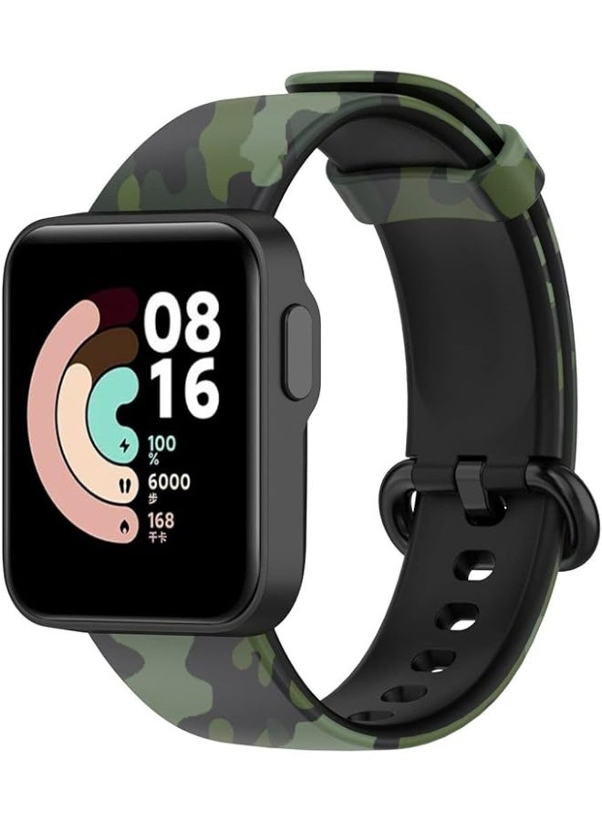 Silicone Printed Strap Band For Xiaomi Mi Watch Lite (Army Green), Unisex... - Image 1