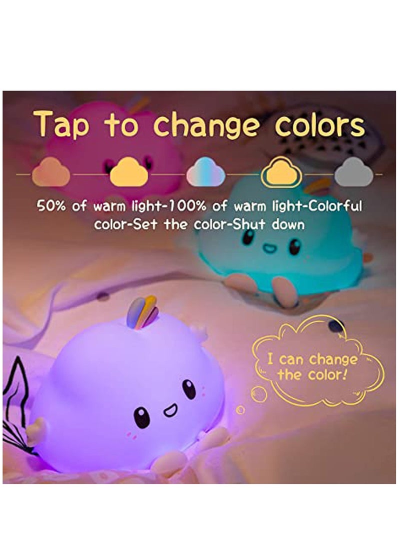 SOLARAE Cute Kids Night Light, Baby Night Light, Portable Rechargeable Night Light for Girls, Silicone Night Light for Baby, Led Night Light - Image 4