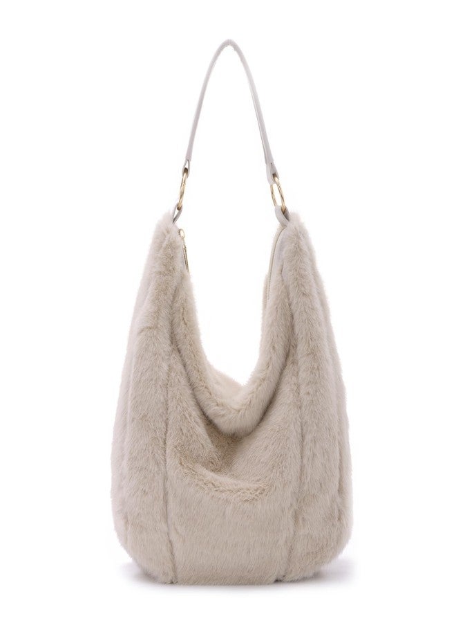 SUKUTU Fluffy Shoulder Bag for Women Winter Soft Faux Fur Tote Bag Plush Furry Crossbody Bag - Image 1