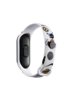 For Mi Band 9 Strap Mi Band 5/6/7/8 Strap Cartoon Printed Mi Band 3/4 Wristband-Color:White Nike-Specifications:Mi 8/9