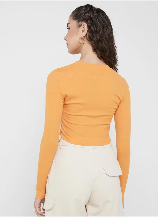 جينجر Urban Minx Side Tie Crop Top