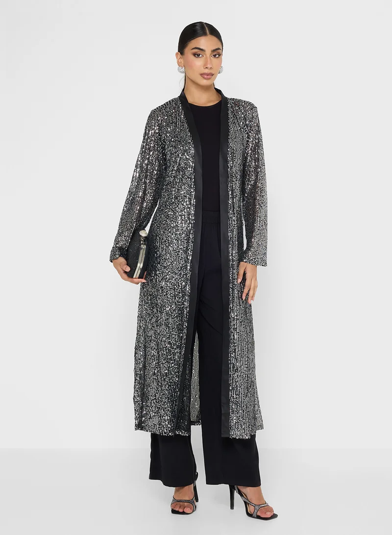 جولدن ابل Sequin Detailed Long Jacket