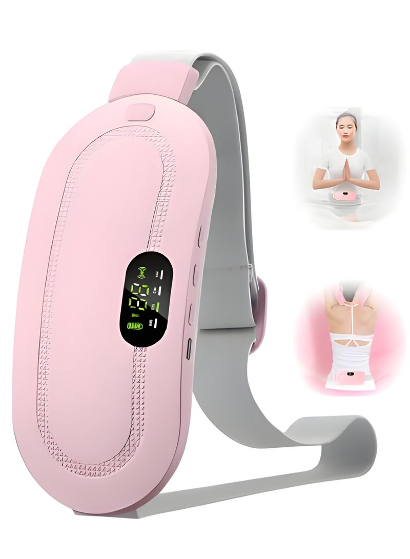 شوبيت وسادة تسخين كهربائية بحزام خصر، وسادة تسخين سريعة مع 3 مستويات للحرارة و4 أوضاع للتدليك، وسادة تسخين للظهر أو البطن للنساء والفتيات - Image 1