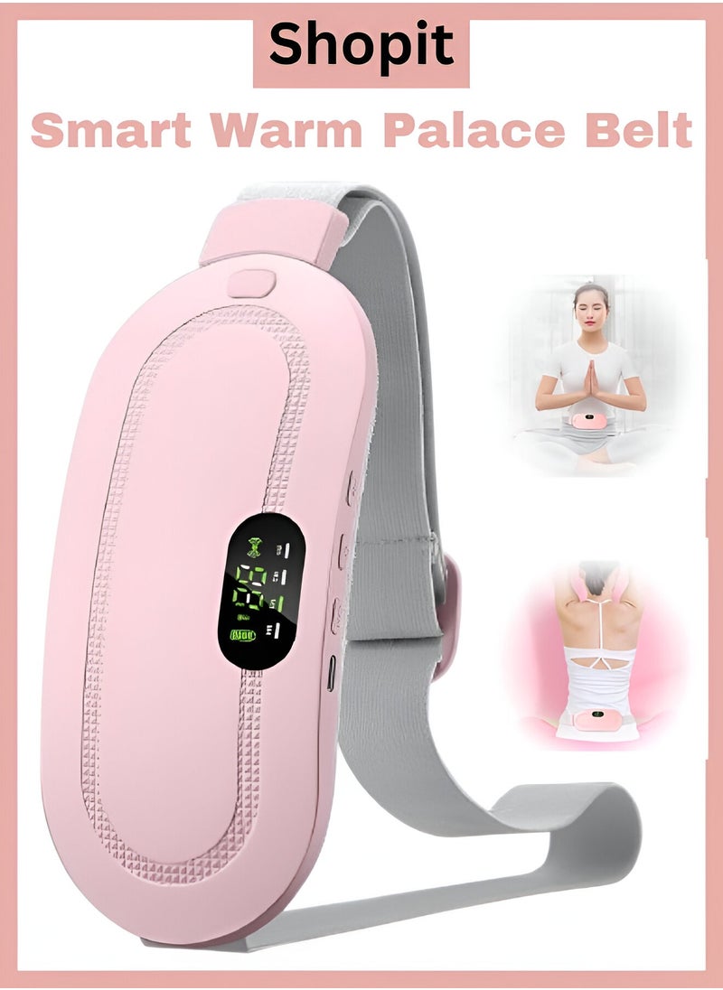Shopit Heating Pad Electric Waist Belt Device Fast Heating Pad with 3 Heat Levels and 4 Massage Modes Back or Belly Heating Pad for Women and Girl  - Image 1