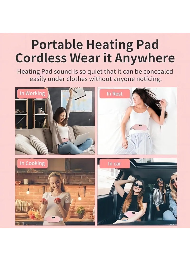 Shopit Heating Pad Electric Waist Belt Device Fast Heating Pad with 3 Heat Levels and 4 Massage Modes Back or Belly Heating Pad for Women and Girl  - Image 2