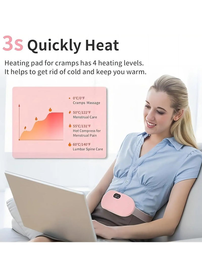 Shopit Heating Pad Electric Waist Belt Device Fast Heating Pad with 3 Heat Levels and 4 Massage Modes Back or Belly Heating Pad for Women and Girl  - Image 5