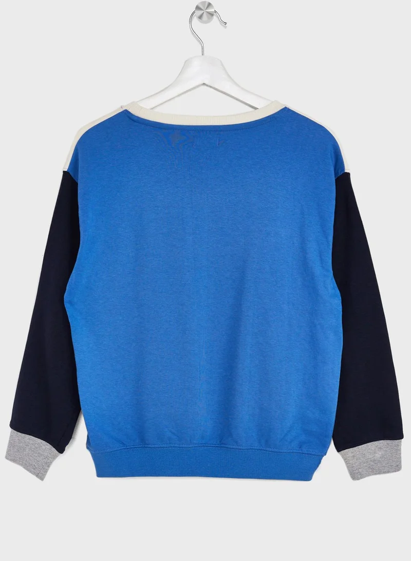 Ripples Boys Contrasting Sweatshirt