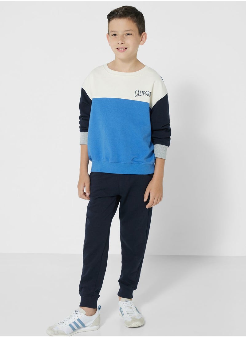 Ripples - Boys Contrasting Sweatshirt - Image 1