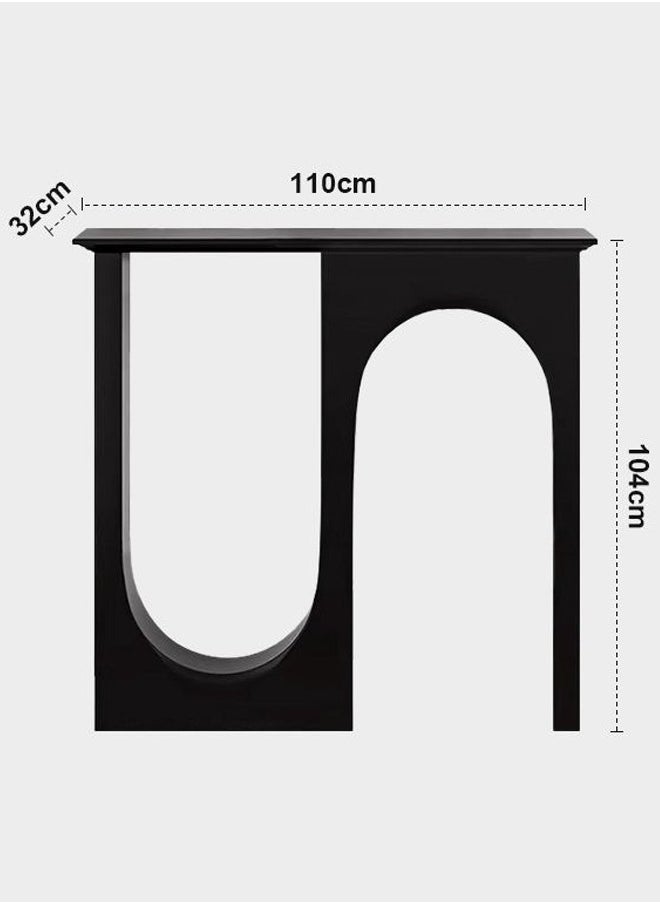 Raffine - Italian Light Luxury Double Arc Narrow Entryway Table Minimalist Modern Decorative Console Table Rectangular Storage Stand Display Table for Foyer Entryway Living Room Hallway 110x32x104 cm (Fully Assembled) - Image 1