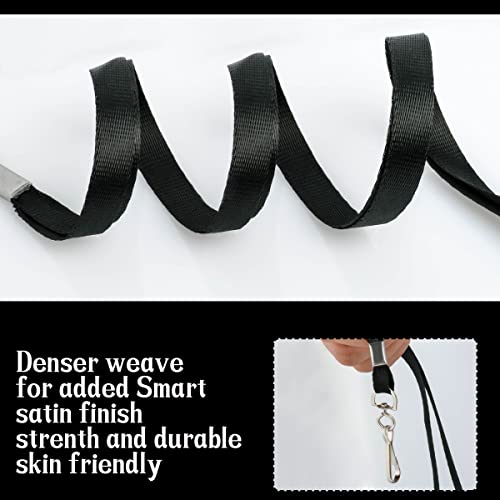 LOCONHA 50 Pack black lanyards Lanyards for Id Badges Lanyards Safety Badge Lanyard 36" with Swivel Hook … - Image 3