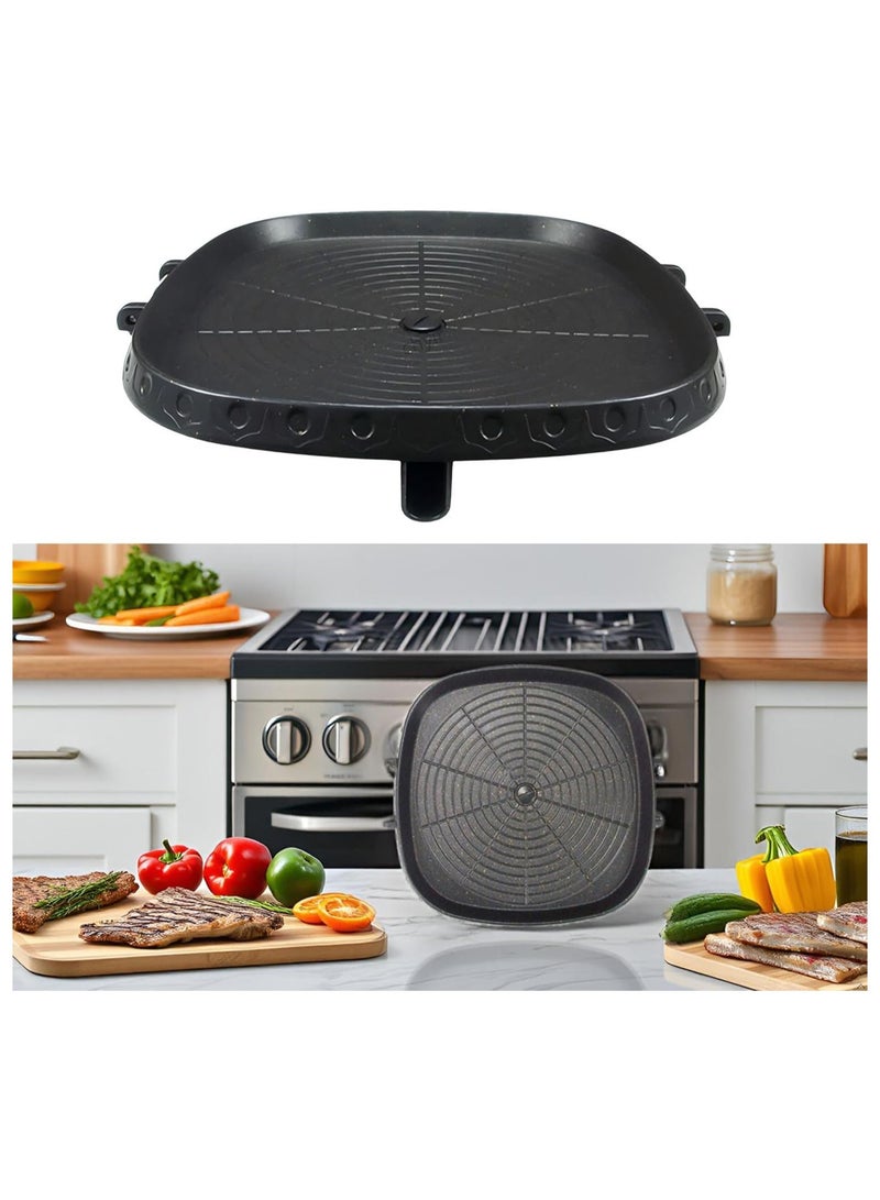 BBQ Grill Pan,32cm Nonstick Aluminum Induction Grill Pans Korean BBQ Grill For Stove Tops,Maifan Coated Surface Non-stick Smokeless Barbecue Plate For Indoor Outdoor BBQ,Square - Image 5