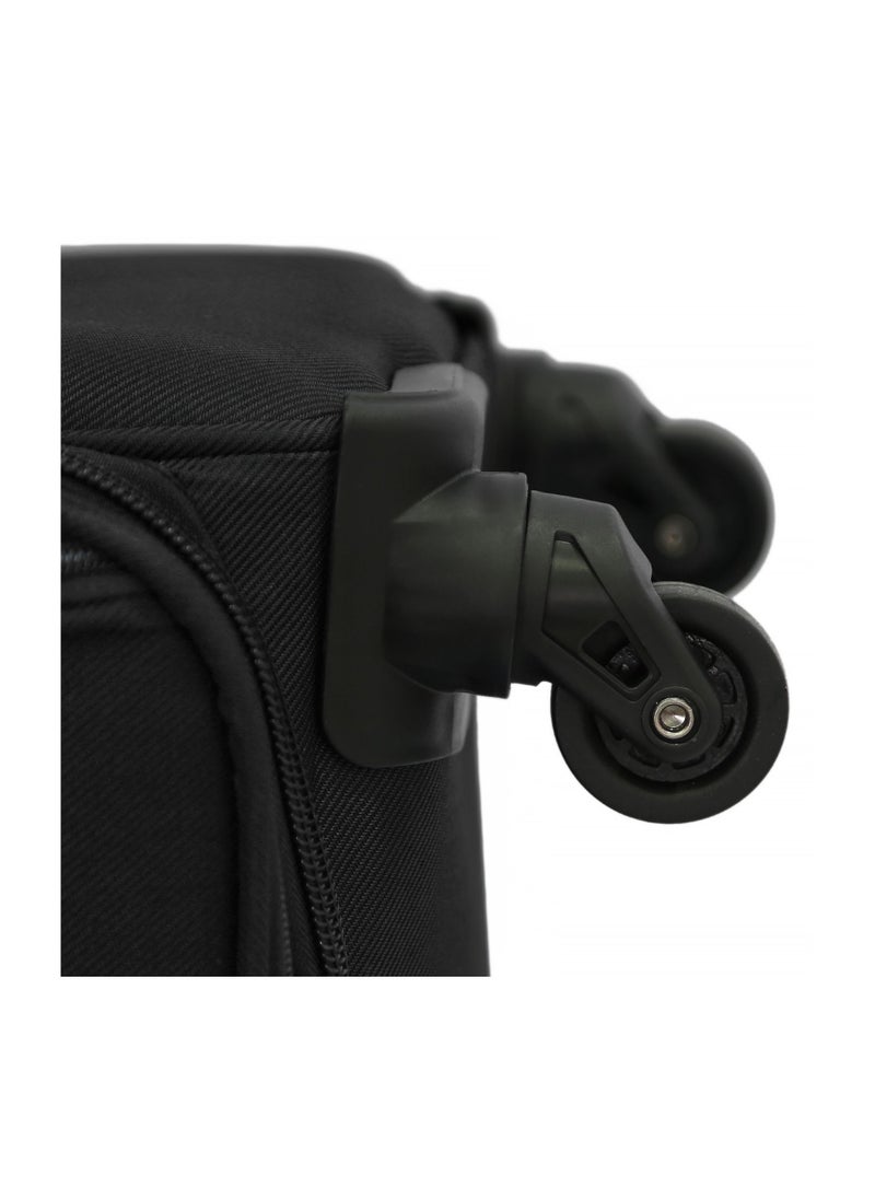 GIORDANO - Giordano Trolley Bags 3 PCS Set Softside Spinners,Black - Image 1