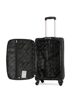 GIORDANO Giordano Trolley Bags 3 PCS Set Softside Spinners,Black  - Image 4