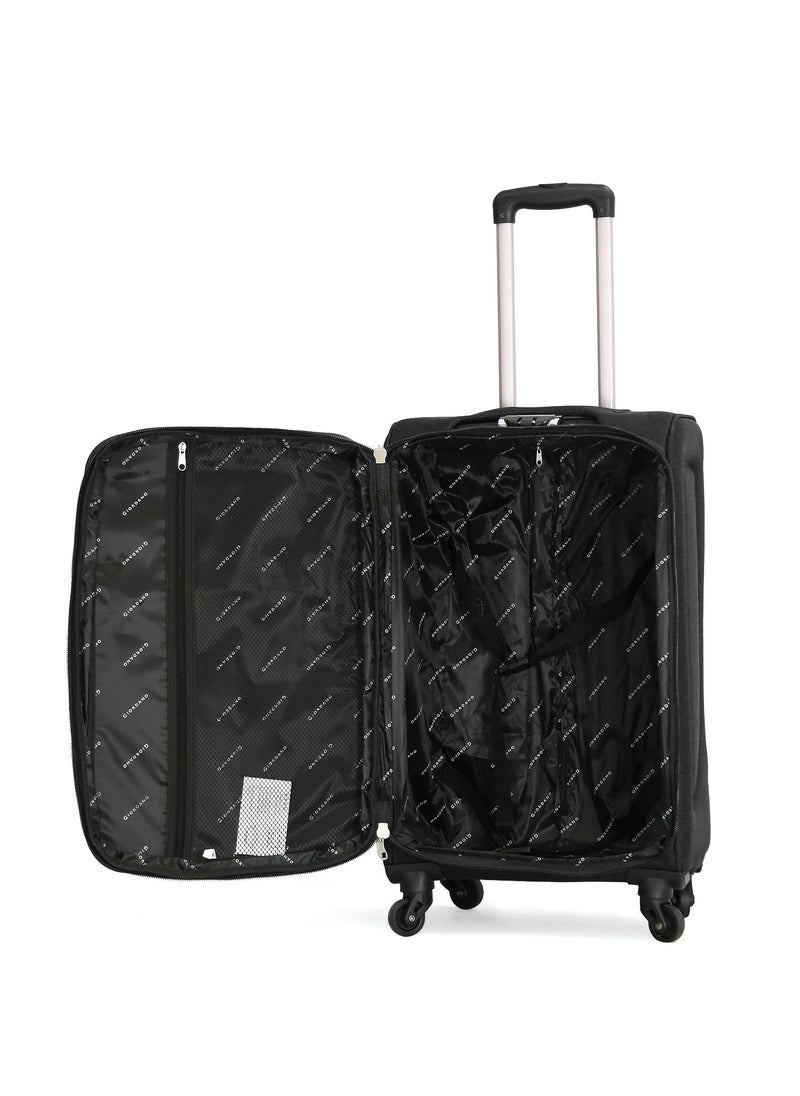 GIORDANO - Giordano Trolley Bags 3 PCS Set Softside Spinners,Black - Image 1