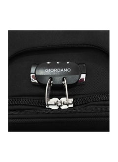 GIORDANO Giordano Trolley Bags 3 PCS Set Softside Spinners,Black  - Image 5