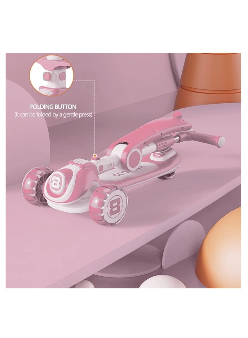 Captaintech 3 in 1 Kids Pedal Scooter, 4 Height Adjustable Removable Seats, PU LED Wheels, 3 Wheels Kids Scooter for Girls and Boys Outdoor Learning - Image 2