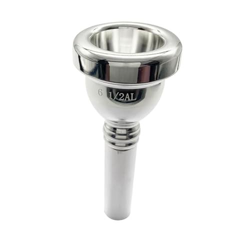 Missmore 6 1/2AL Silver Trombone Mouthpiece - Professional Grade Brass Instrument Mouthpiece for Tenor Trombone, Premium Sound & Durability - Image 1