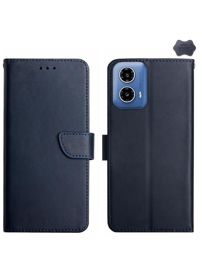 S-TOP Case For Motorola Moto G35 5G Genuine Leather Fingerprint-proof Horizontal Flip Phone Case - Image 1