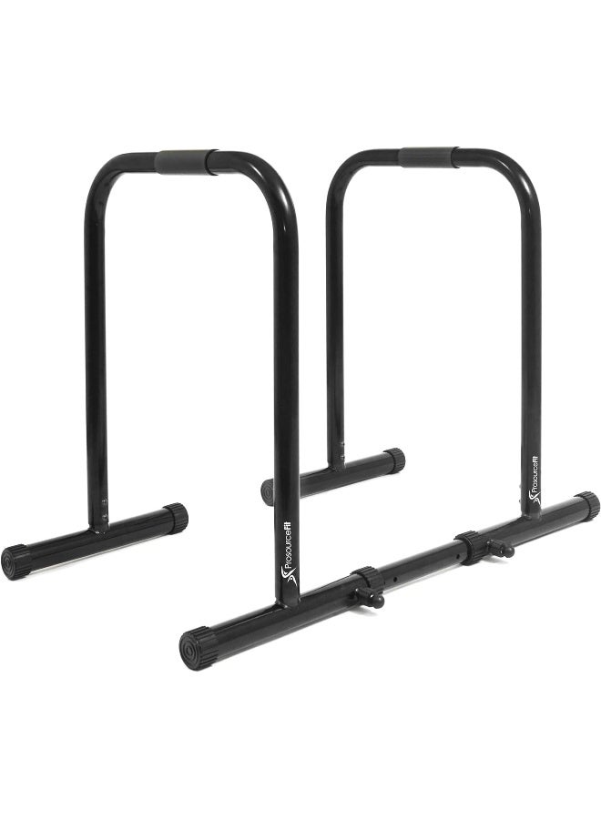 ProSourceFit محطة بروسورس فيت للغمس، بار ضغط الجسم الثقيل النهائي مع موصل أمان لتمارين العضلة ثلاثية الرؤوس، السحب، الدفع، والجلوس على شكل L، أسود - Image 4