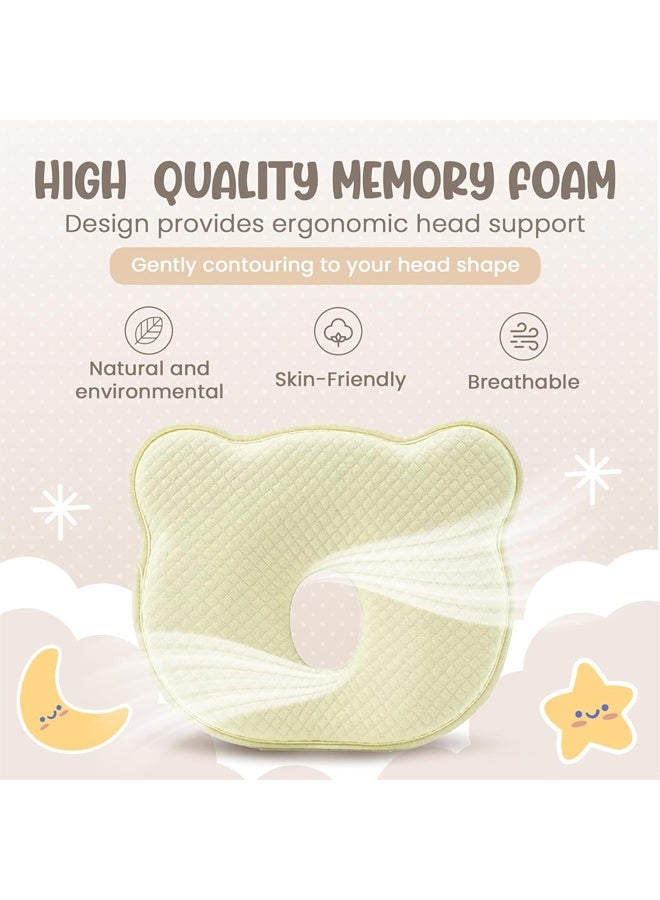 Vividorad Baby Pillow,Baby Head Pillow,Baby Head Shaping Pillow,Baby Neck Support Pillow for Travel , Preventing Flat Head and Shapes Infant's Head,for 0-36 Months Newborns and Infant,Breathable Baby Travel Pillow for Car Seat Stroller & Airplane - Image 5