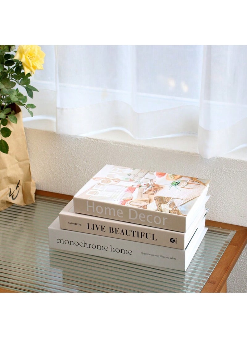 3pcs Set of Modern Decorative Faux Books – Elegant and Luxurious Design – Non-Opening, Perfect for Living Room, Office, Home Decor & Photography Props – Stylish and Timeless Decorative Pieces – Ideal Gifts for Special Occasions  - Image 4