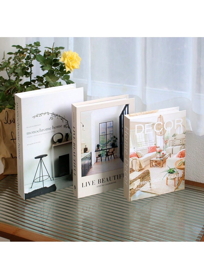 3pcs Set of Modern Decorative Faux Books – Elegant and Luxurious Design – Non-Opening, Perfect for Living Room, Office, Home Decor & Photography Props – Stylish and Timeless Decorative Pieces – Ideal Gifts for Special Occasions  - Image 3