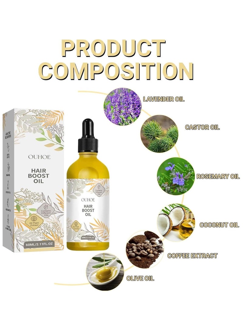OUHOE Essential oils Essential Oil Solid Hair Hair Growth Oil Natural Hair Growth Oil Organic Oil For Hair Growth And Oil Suitable For Dry And Damaged Hair,60ML - Image 2
