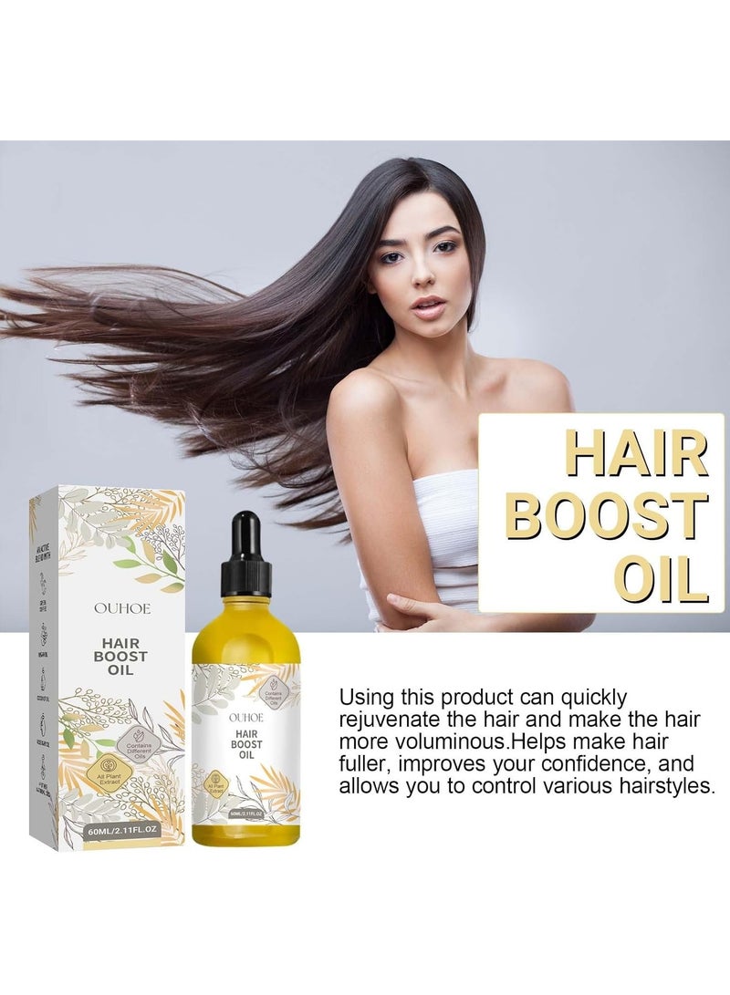 OUHOE Essential oils Essential Oil Solid Hair Hair Growth Oil Natural Hair Growth Oil Organic Oil For Hair Growth And Oil Suitable For Dry And Damaged Hair,60ML - Image 3