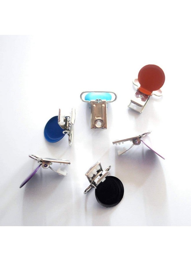 Sutoyuen 21 Enamel Metal Round Pacifier Clips/Garment Suspender Clips Baby Pacifier Clips For Making Diy Craft Supplies For Dummy Soother Bib Toy Holder Clip - Image 5