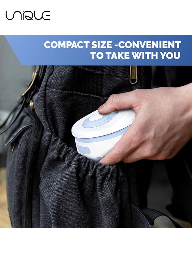 Unique Coffee Cup, Silicone Collapsible Cup, Eco-Friendly Travel Cup, Food Grade Silicone Cup, Portable Cup, Reusable Cups, Leak Proof Folding Cup for Outdoor Camping Hiking（Blue） - Image 5