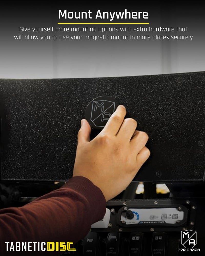 Mob Armor TabNetic Accessory Surface mounting disc, Compatible with alll Magnetic Tablet Mounts. Includes Two Large mounting disc with Adhesive. - Image 2