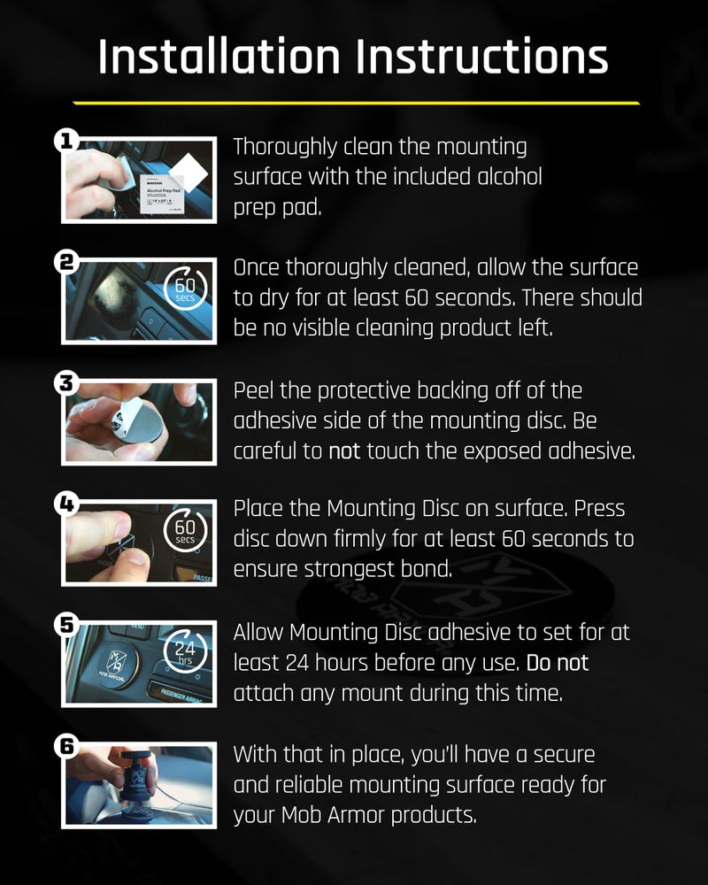 Mob Armor TabNetic Accessory Surface mounting disc, Compatible with alll Magnetic Tablet Mounts. Includes Two Large mounting disc with Adhesive. - Image 5