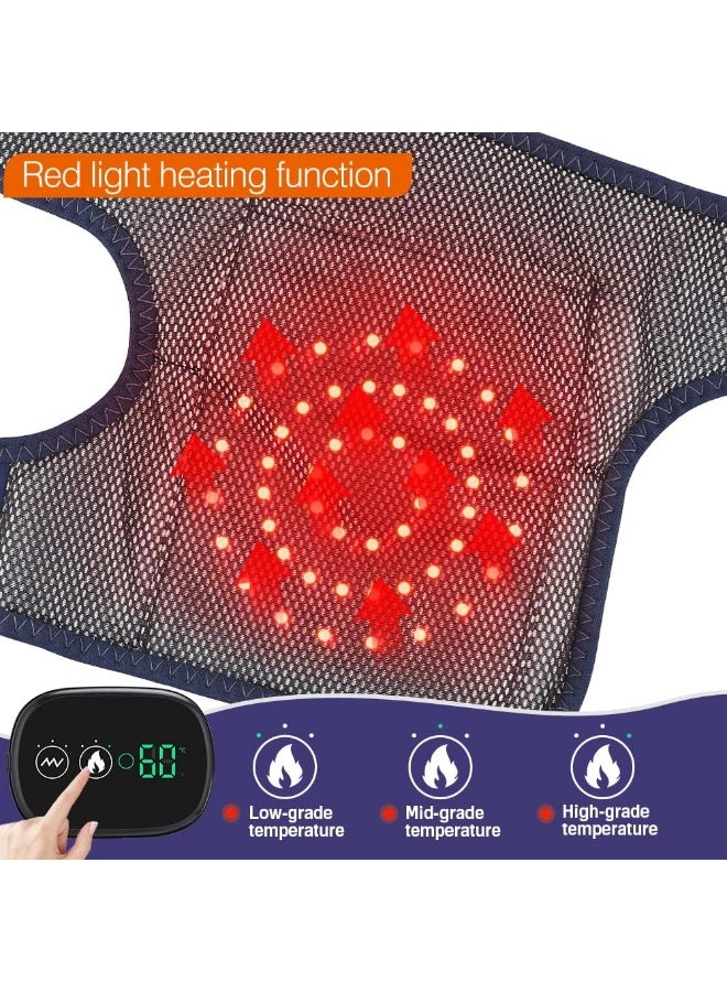 3-in-1 Heated Knee Massager with Vibration, Rechargeable Thermal Pad for Shoulder, Elbow and Knee, Adjustable Heat and 3 Vibration Modes - Image 4