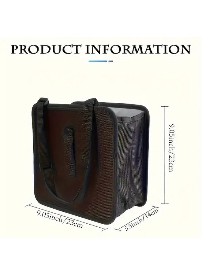 Foldable Car Trash Can 3 5L Black for Car Seat Back Organizer Travel Picnic - Image 3